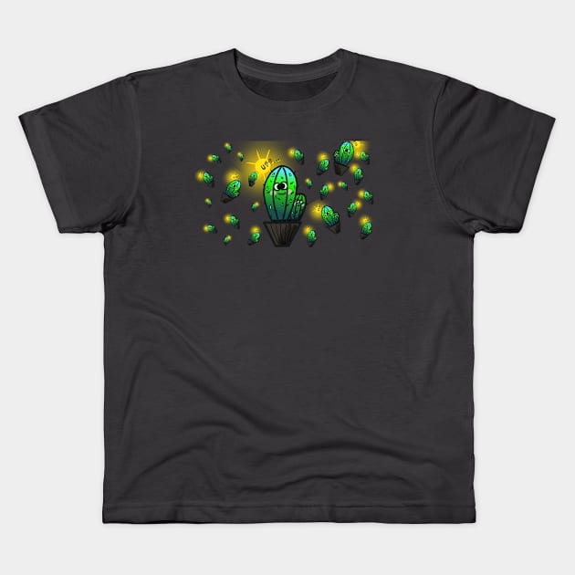 Cactus funny Kids T-Shirt by Drawn by Nathally 